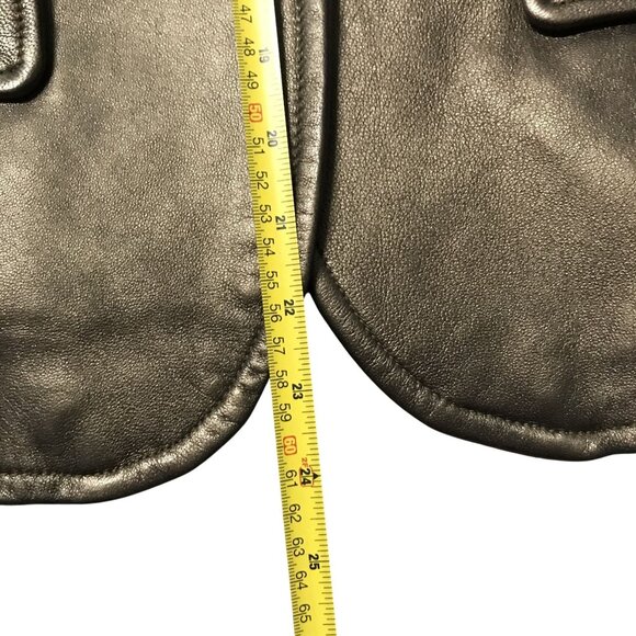 CONTEXT  Bronze Leather Blazer Jacket Womens Size M - Picture 6 of 9